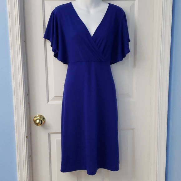 Avon Dresses & Skirts - Wrap front flutter sleeve dress